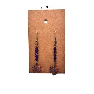 Handmade crystal czech glass earrings